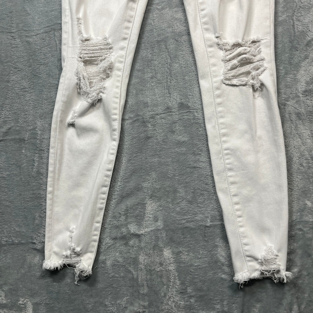 American Eagle Jegging Womens White Distressed Hi-Rise Next Level Stretch 0 - Picture 5 of 16